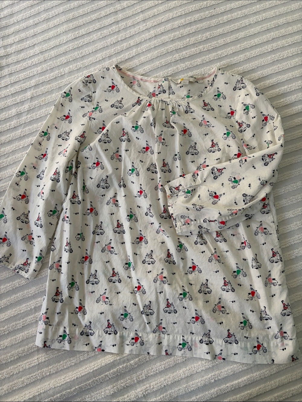 Boden Motor Scooter Vespa Blouse size US 8